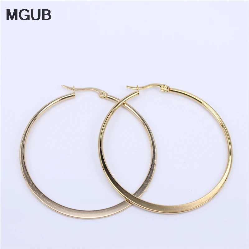Популярные серьги MGUB из нержавеющей стали 316L золотого цвета с линзой 20 мм 60 для