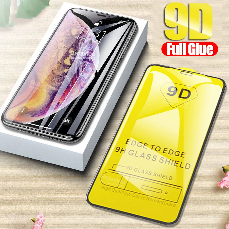 Закаленное стекло 9D с полным приклеиванием для iphone x xs max xr Защитное 11 pro 11pro защита