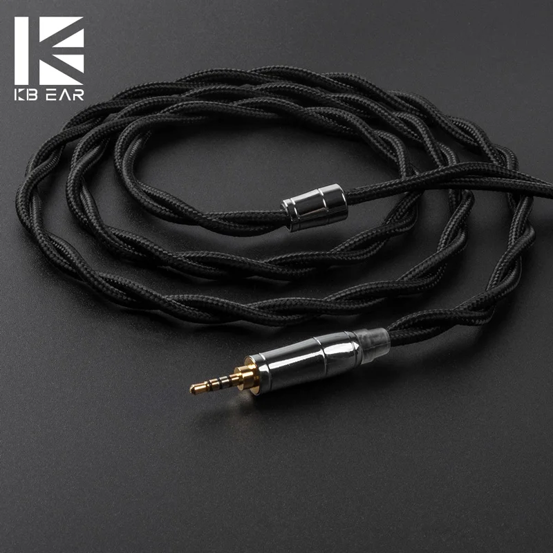 Наушники-вкладыши KBEAR для KZ ZSN Pro BL03/01 монокристаллический кабель наушники с