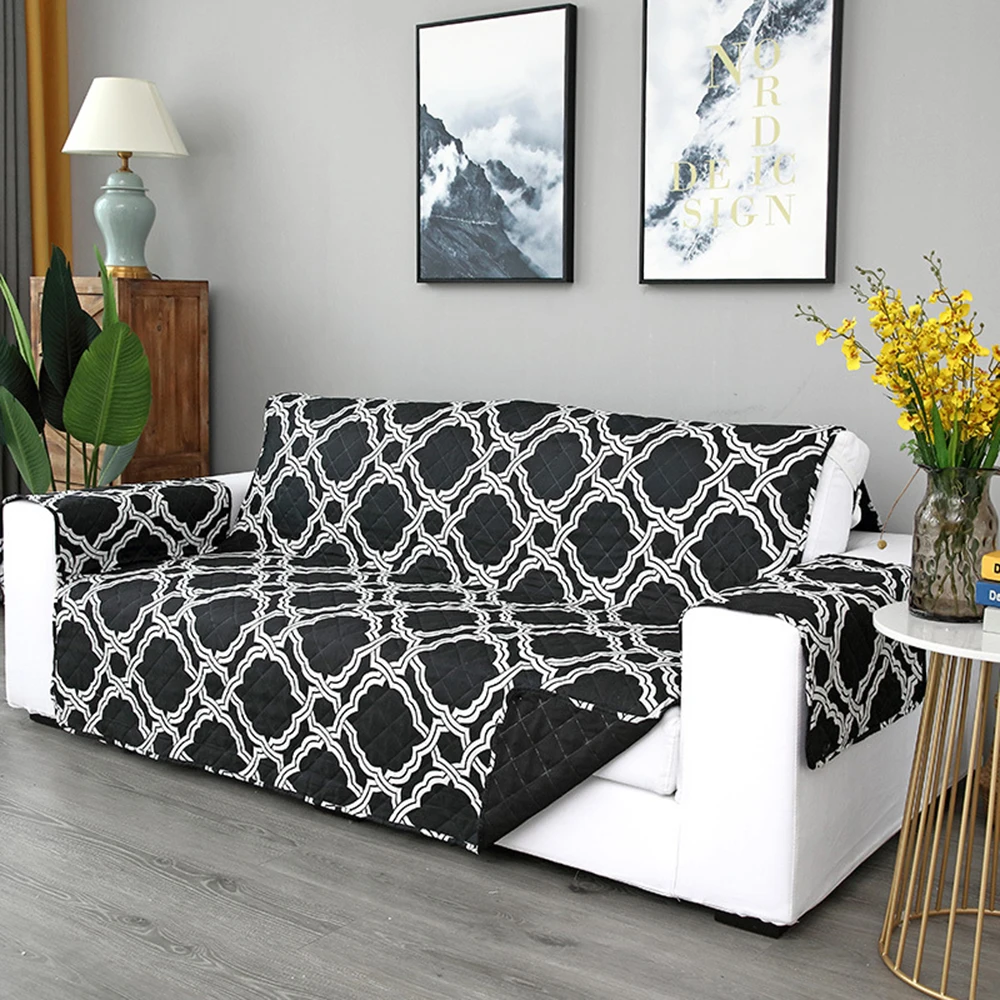 Стеганый чехол для дивана водонепроницаемый мебели двухсторонний винтажное