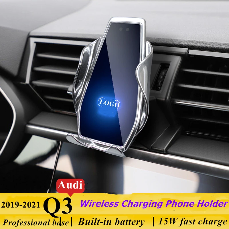 

Dedicated for Audi Q3 2019-2021 Wireless Automatic Clamping Smart Sensor Car Phone Holder Fast Charger Mount 15W