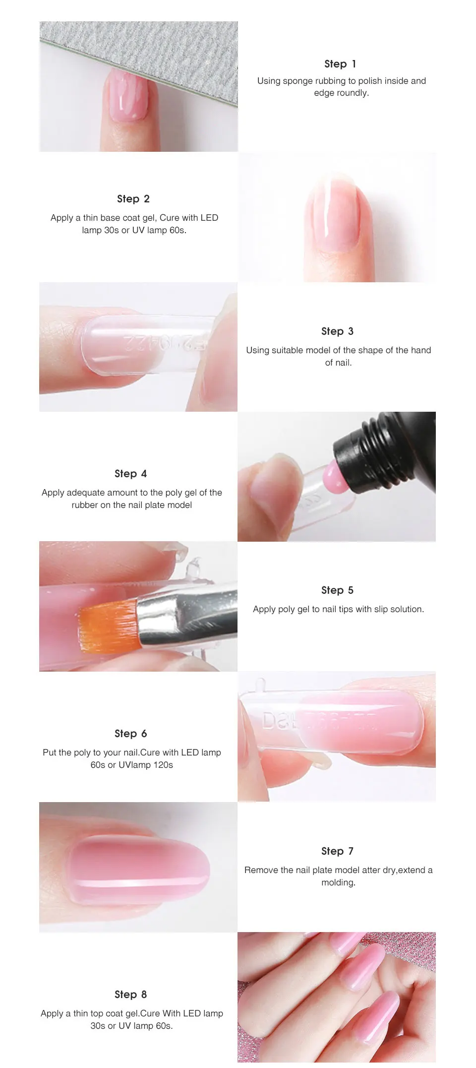 SAVILAND 30g Color Changing Poly Gel Acryl Gel UV Builder Gel Clear Pink Varnish Soft No Burnning Cover Natural Gel Polish