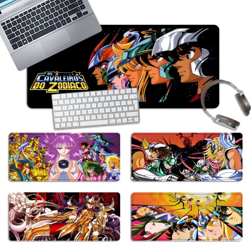

Desk Mat Japanese anime saint seiya Mouse Pad Gaming MousePad Large Big Mouse Mat Desktop Mat Computer Mouse pad For Overwatch
