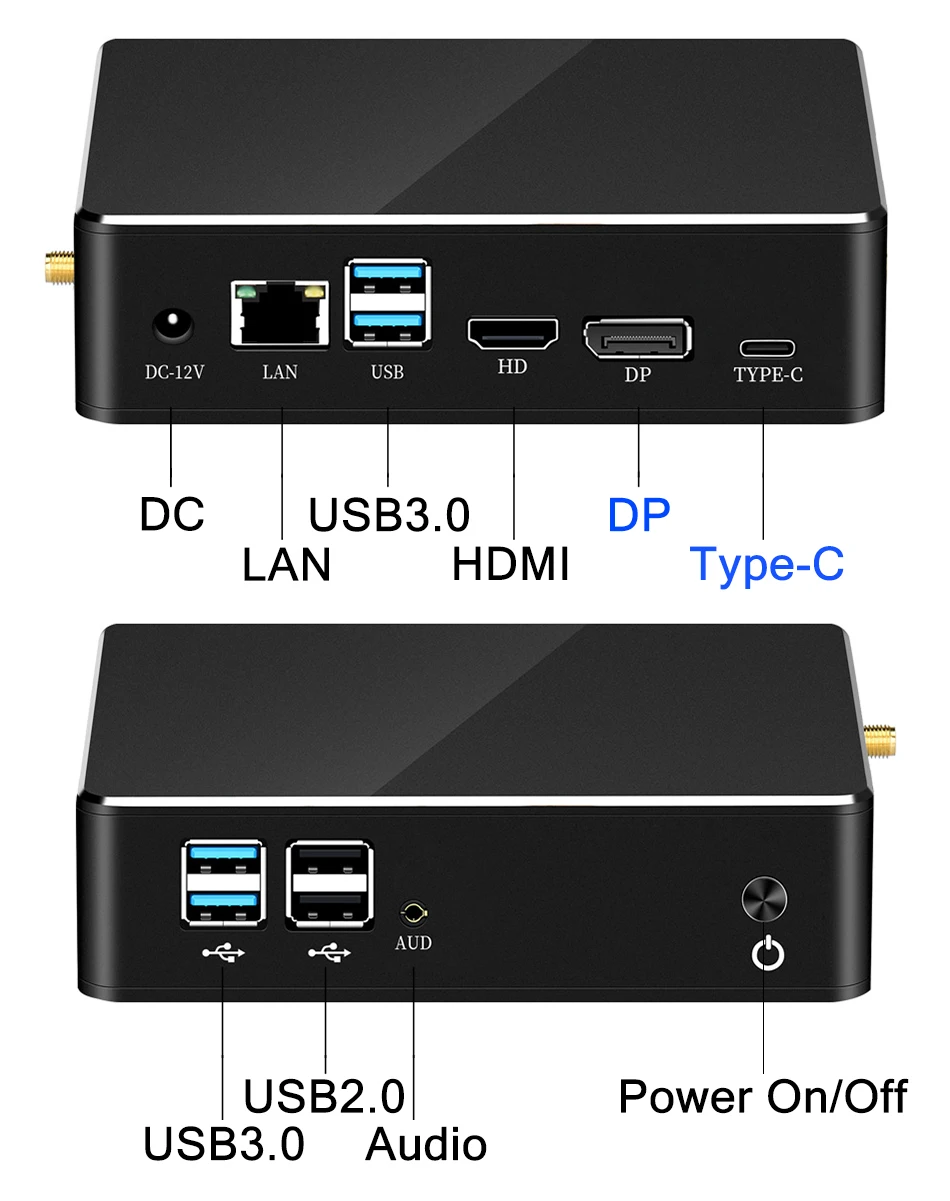 XCY Мини ПК 8th Intel Core i7 8565U i5 процессор DDR4 ram DP HDMI M.2 SSD Win 10 Linux 4K UHD HTPC Настольный неттоп компьютер Nuc