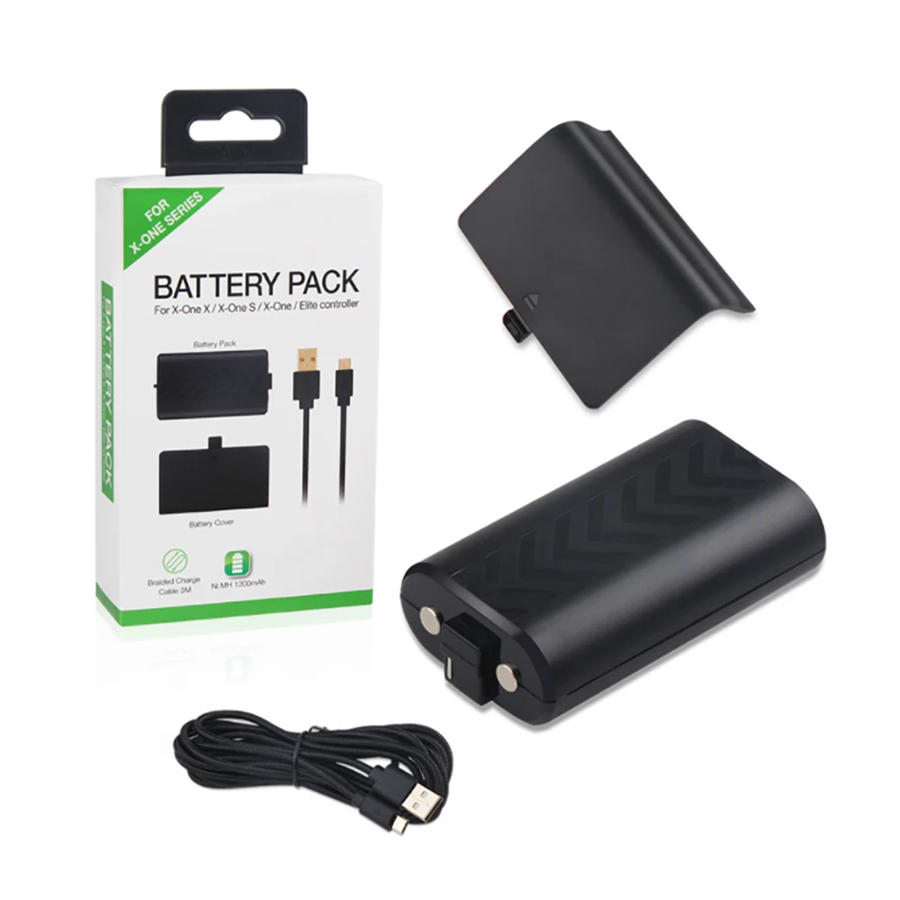 

1 шт. Аккумуляторный блок + 3 М USB-кабель для зарядки для XBOX ONE X / Xbox one S, беспроводные игровые контроллеры, аккумуляторы, аксессуары
