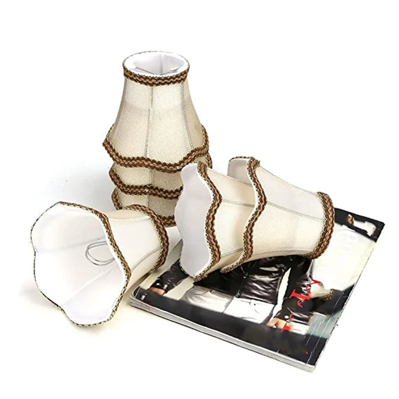

Modern European Style Droplight Wall Lamp Candle Chandelier Lamp Shade 6 Pcs Set (Golden)