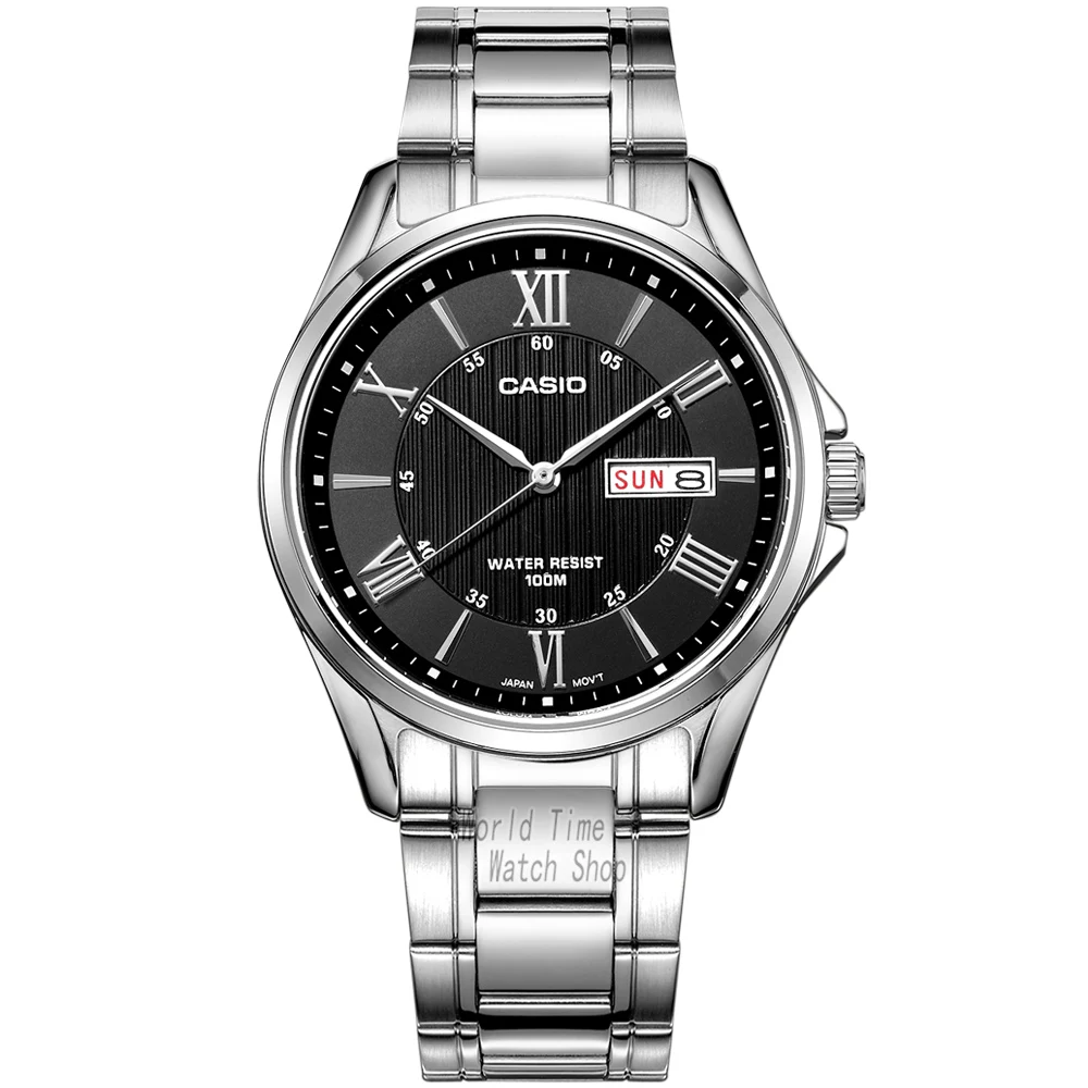 Часы Casio Простые часы мужские лучшие марки роскошные кварцевые часы Водонепроницаемые Ретро мужские часы Спортивные военные часы relogio masculino reloj hombre erkek kol saati montre homme zegarek meski MTP-V006 - Цвет: MTP-1384D-1A