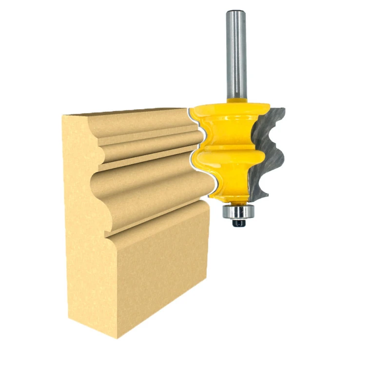 

3pcs 8mm Shank Architectural Cemented Carbide Molding Router Bit Fishtail Armrest Cutter Trimming Wood Milling Cutter