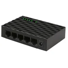 Новый сетевой коммутатор с 5 портами 101001000 Мбитс, быстрый Ethernet RJ45, коммутатор Lan Hub MDI, полныйполудуплексный обмен, адаптер переменного тока
