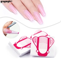yayoge french nail form tips acrylic uv gel tips extension curl form builder uv gel sticker form guide stencil manicure tool