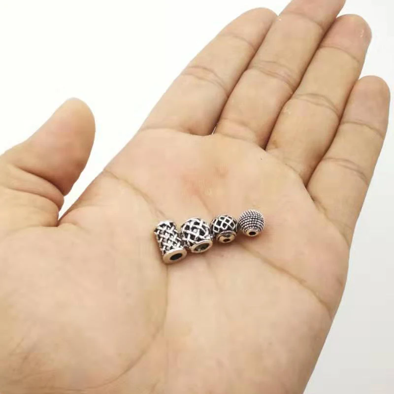 Бусины 10 шт./пакет Tasbih оптовая продажа древняя резьба большое отверстие Полые