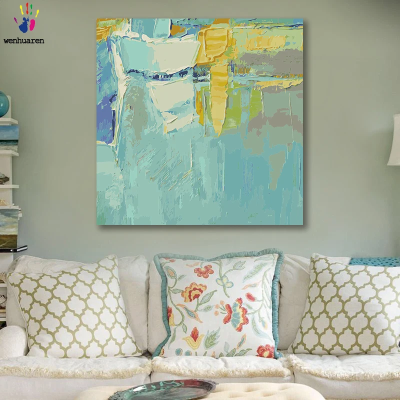 DIY картинки для раскраски по номерам с абстрактным изображением цветов картина