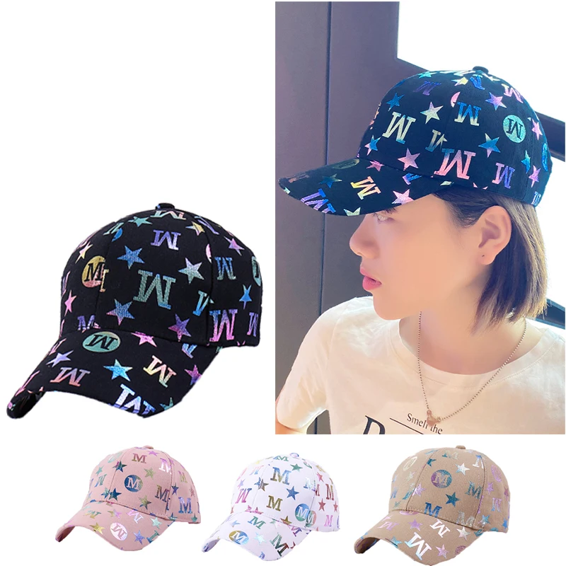 

New Fashion Tie-dyed Baseball Cap Womens Adjustable Seasons Outdoor Travel Sunhat Adult Cotton Casual Letter Printed Hip-hop Hat