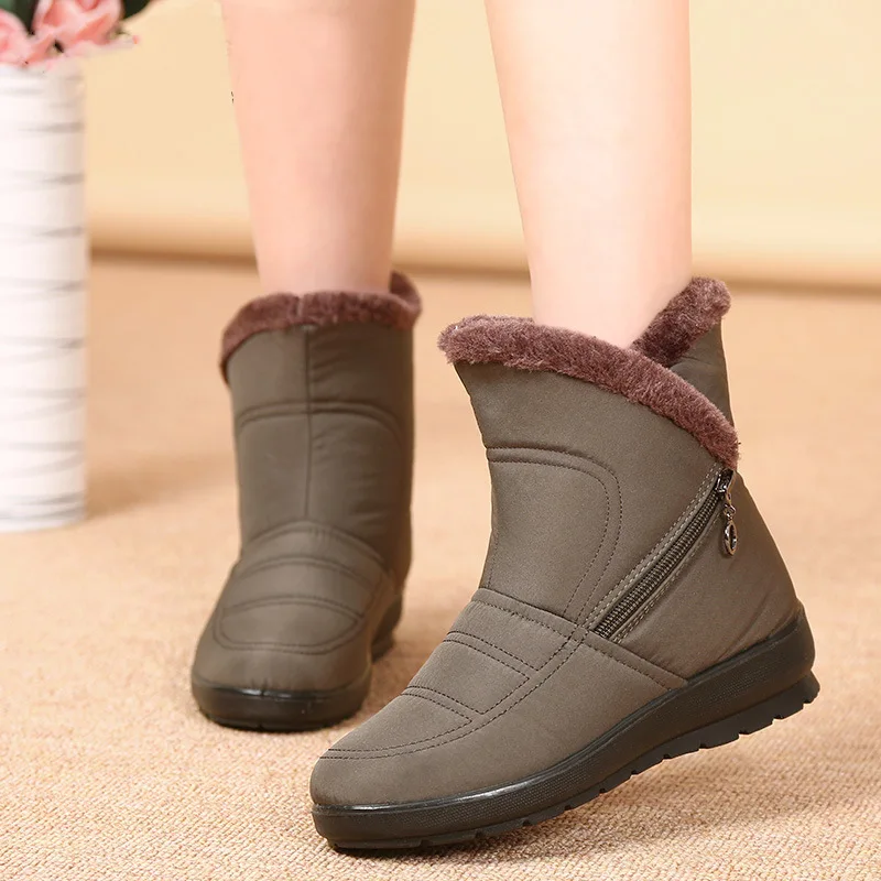 

New Women Boots Hot Breathable Women's Boots Large Winter Shoes For Women 2021 Rubber Round Woman Shoes Ladies Shoes Footwear