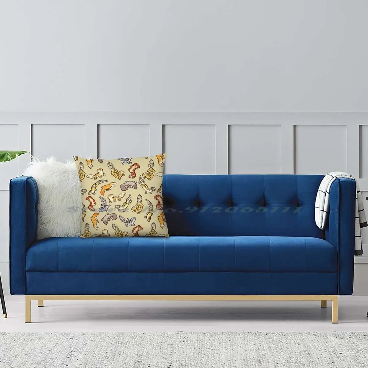 Chub Gecko детская подушка Чехол Наволочка из хлопка и льна Geckos Леопард