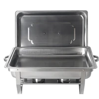 stainless steel buffet food warmer chafing dish buffet catering food container western restaurant storage trays kitchen tools 9l