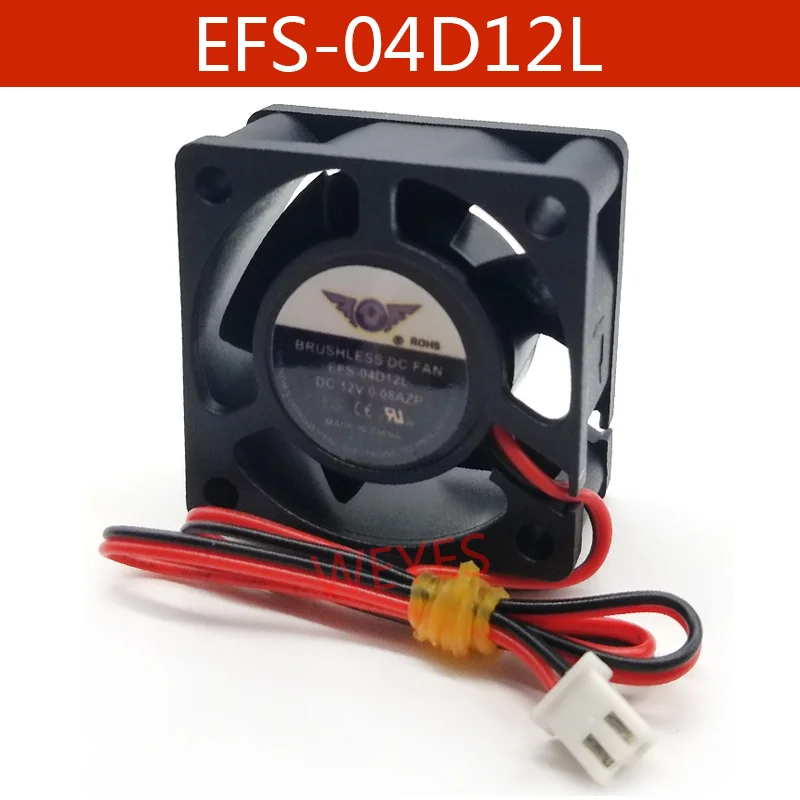 Оригинальный охлаждающий вентилятор EFS-04D12L 40*40*20 мм две линии 12 В 0,08 а 4 см * 2 см