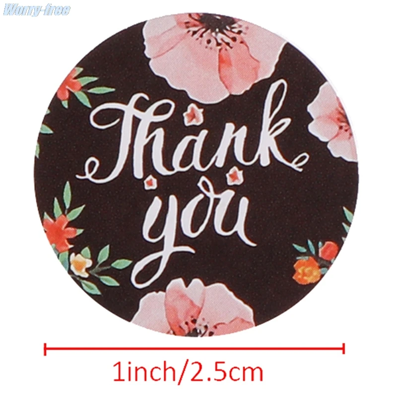 

500Pcs/1Roll 8 kinds of styles thank you stickers per roll stationery sticker Thank you Adhesive Stickers Sealing Label Stickers