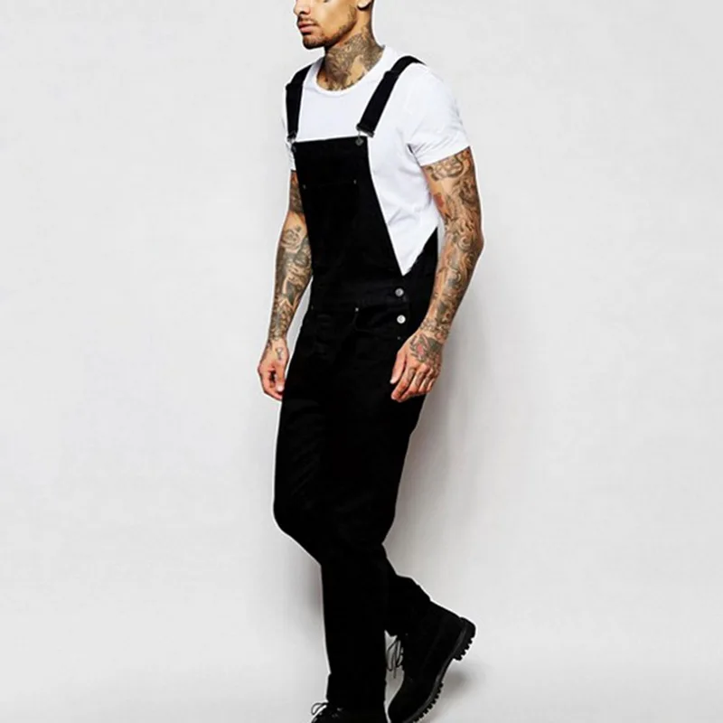 MJARTORIA Модные мужские рваные джинсы комбинезоны Hi Street Distressed Denim bib Комбинезоны для мужчин брюки на подтяжках Размер S-XXXL