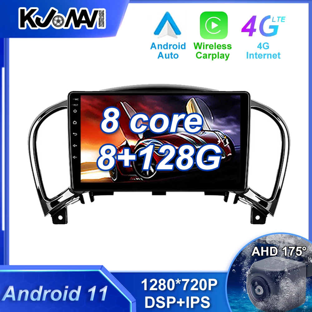 

Carplay 8G+128G Android 11 Auto Radio Stereo-Player Multimedia GPS Navigation For Nissan Juke 2010 - 2014