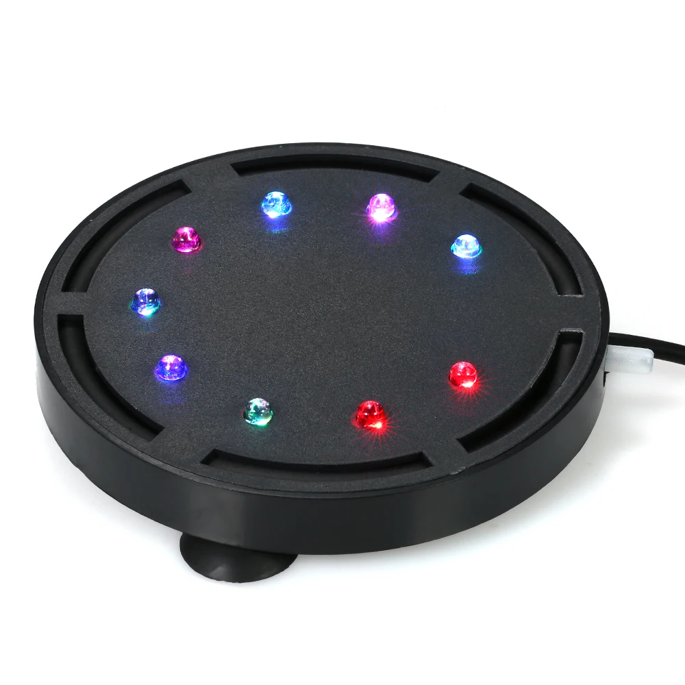 Aquarium Light Submersible 9/12pcs LED Air Bubble Colorful Decor Lighting RGB for Fish Tank Circular | Дом и сад