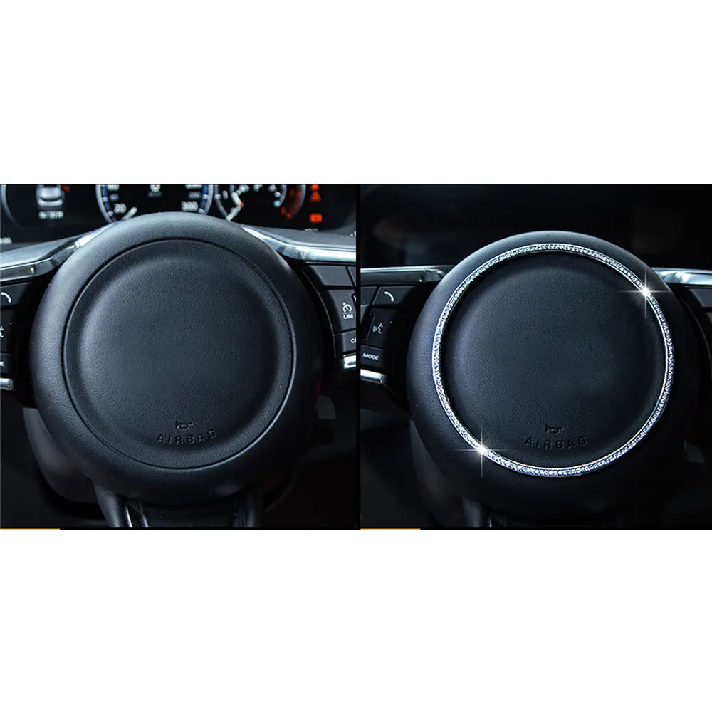 DSYCAR 1 шт. наклейка на рулевое колесо из сплава эмблема подходит для Jaguar Стразы