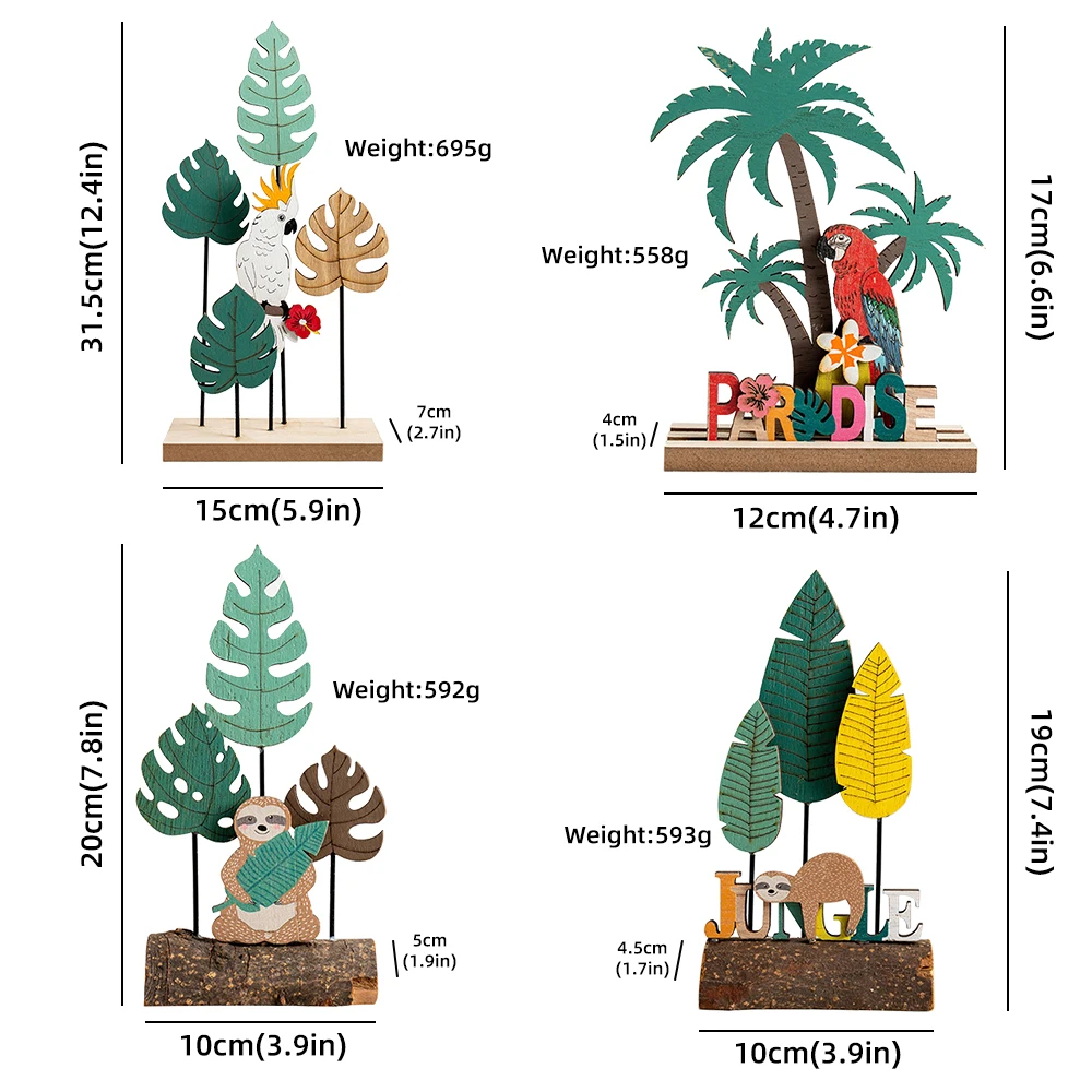 

Odorless Natural Atmosphere Decorative Desktop Tropical Flora Leave Ornament Creative Tropical Plant Crafts Small Tree add Green