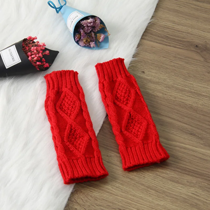 

Women Fashion Hand Warmer Winter Gloves Arm Crochet Knitting Wool Warm Fingerless Glove Long Stretchy Mittens Female Gloves