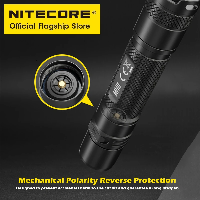 Перезаряжаемый USB фонарик NITECORE MH11 мощный уличный для ночной рыбалки супер яркий