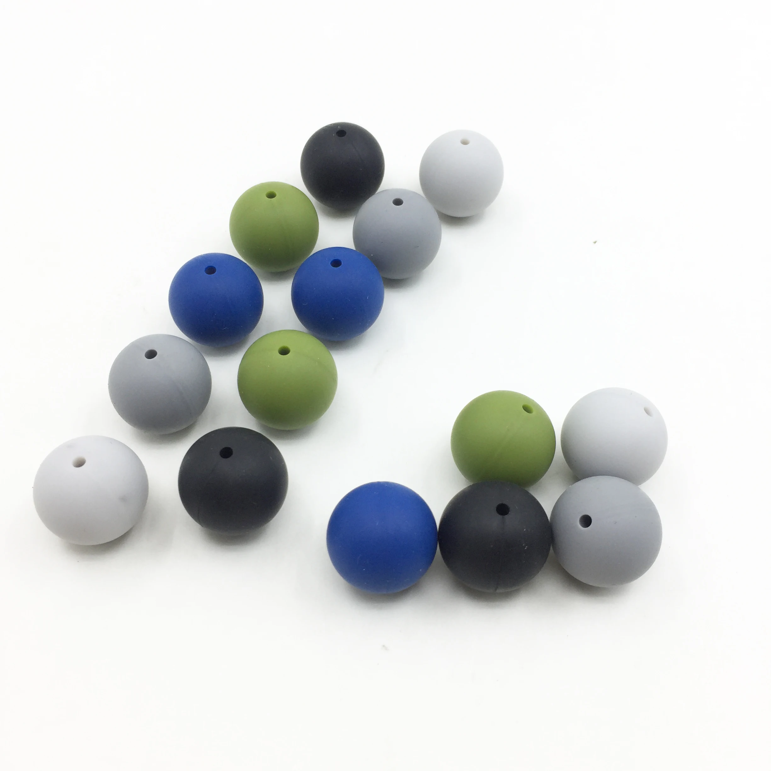 

Food Grade 10mm/12mm/20mm Ball Shape Silicone Beads Teether Kid BPA Free for Teething Braclet/Necklace Toys in Size 15MM