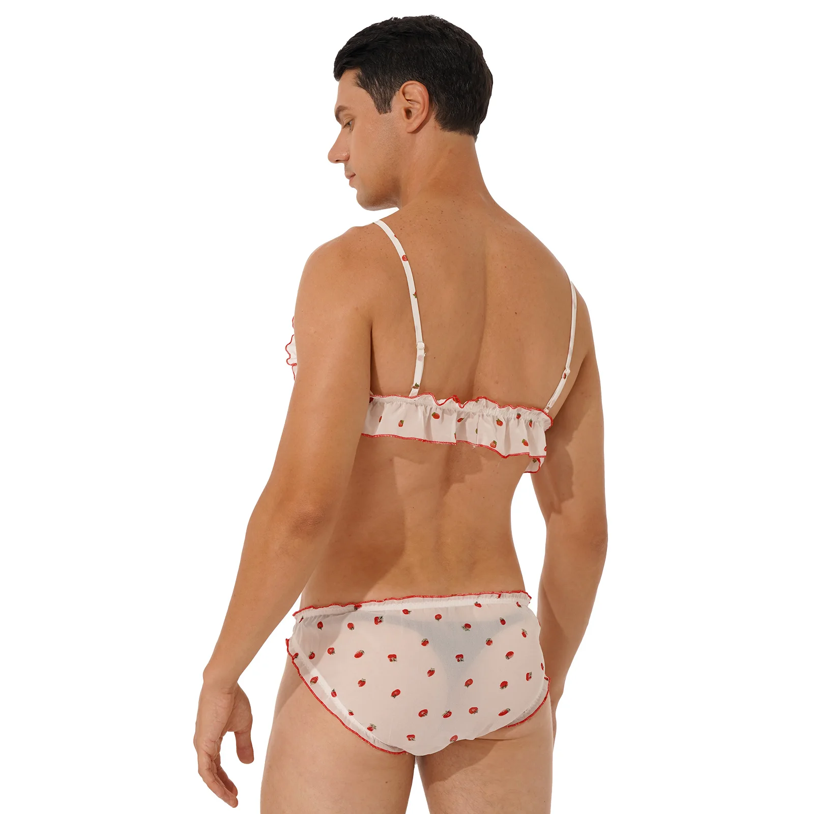 2 шт. мужской комплект нижнего белья с регулируемыми бретельками и трусами |