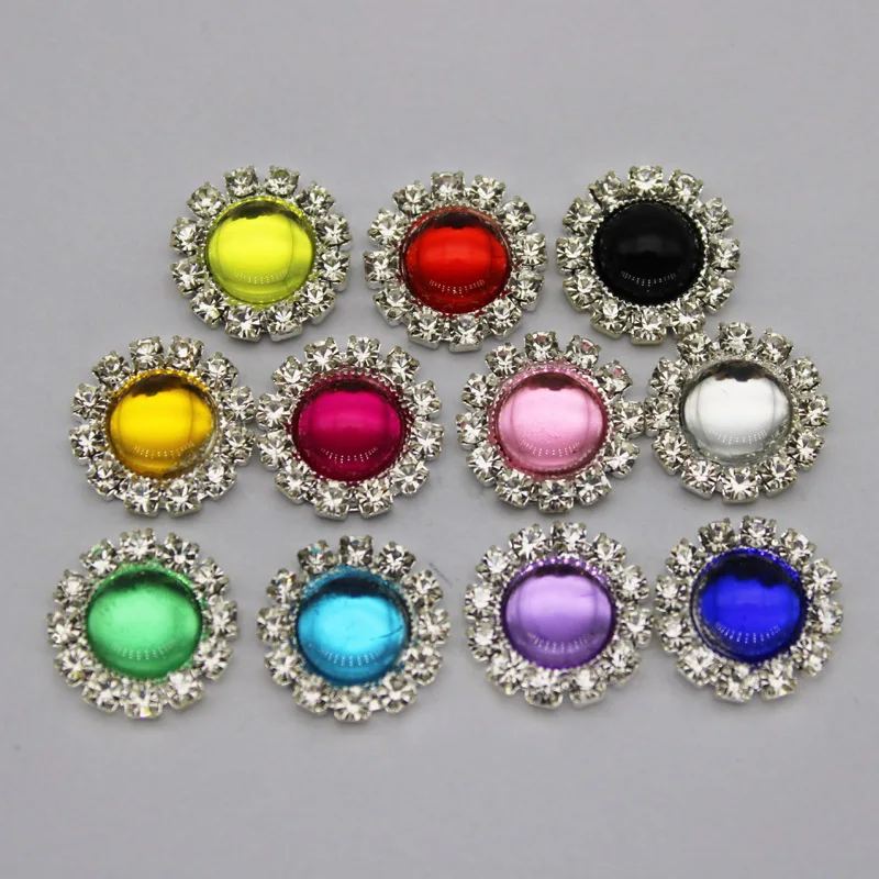

10 шт./лот 8 мм пуговицы с плоским основанием из высококачественных страз для самостоятельного изготовления свадебных аксессуаров для волос ...