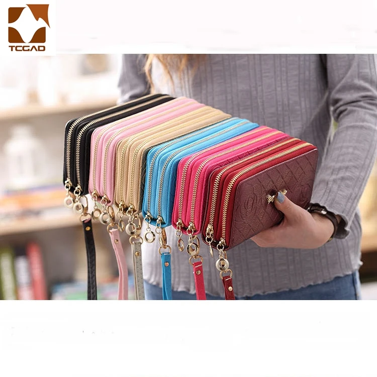 Кожаный женский кошелек с двойной молнией роскошный клатч объемным принтом роз