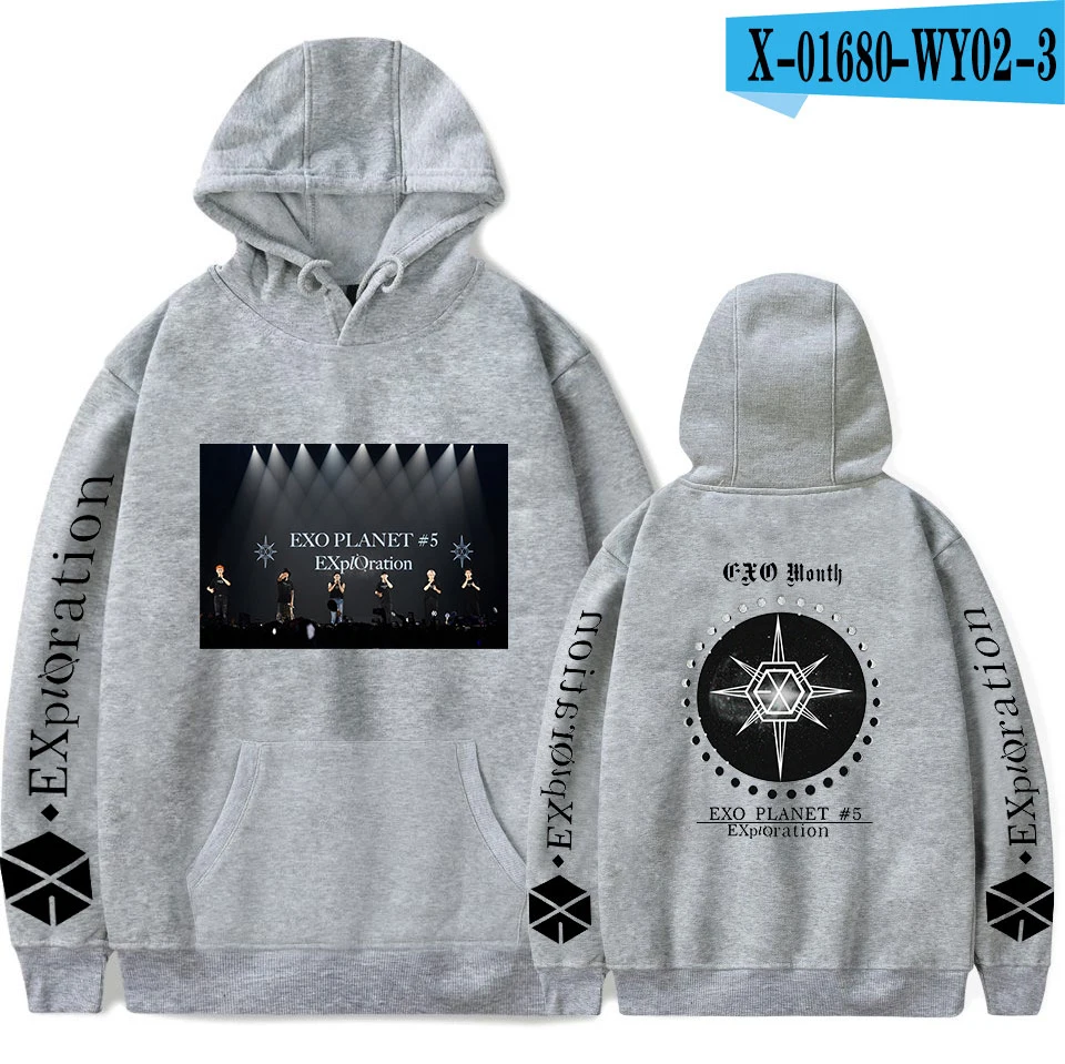 Q Новое поступление EXO планета#5 толстовки Для мужчин повседневный пуловер уличная Толстовка Sudadera Hombre Male; EXO планета#5 Толстовка Для мужчин - Цвет: Q