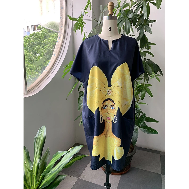 Женское платье с принтом персонажей повседневное модное уличное свободного кроя