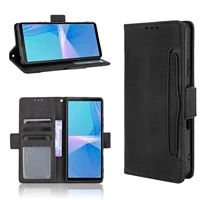 for xperia 10 iii flip type phone case xperia 10 iii folding leather multi card slot full cover wallet type cover