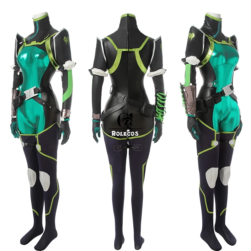 ROLECOS игра Valorant Косплей Костюм Viper косплей костюм сексуальный боди Женский кожаный