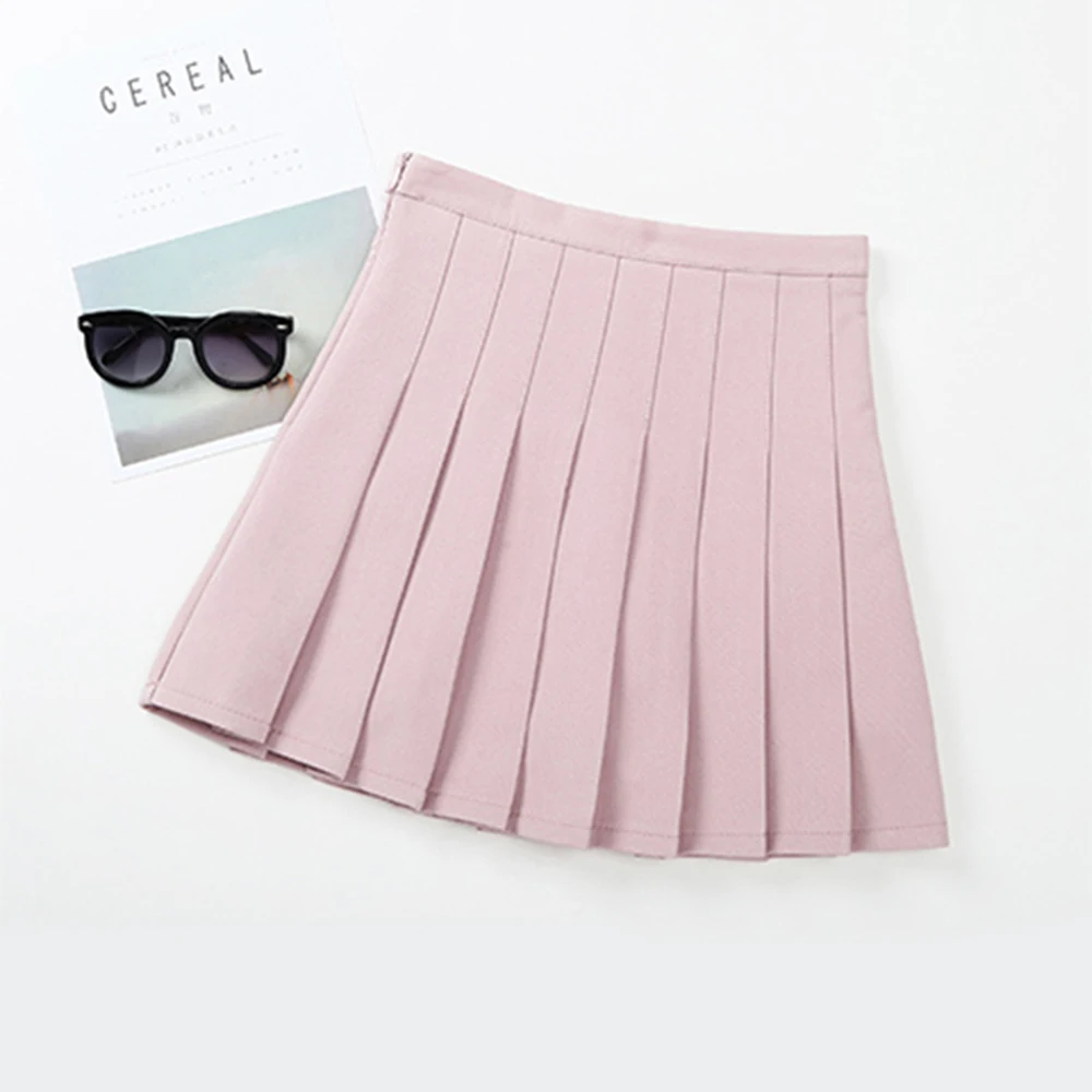 K06301Pink Плиссированная юбка для маленьких девочек; юбки для маленьких девочек; детская одежда; модная короткая плиссированная юбка - Цвет: K06301Pink