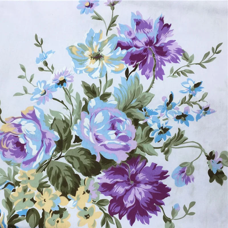 100% хлопок viaPhil брендовая фиолетовая огромная роза цветы и абстрактная хлопковая