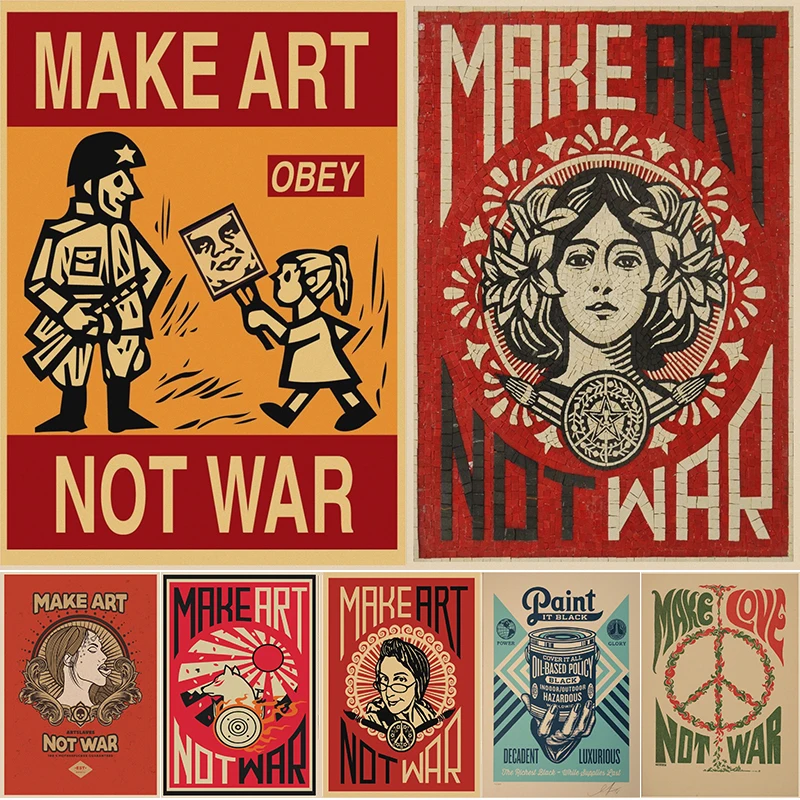 

Simple retro American style illustration Kraft Poster Paper and Print Wall Stickers Picture for Home Room Decoration Study Cafe