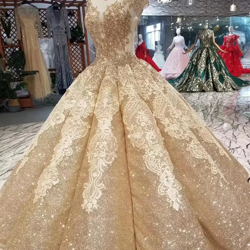 LSS381 Shiny Women Occasion Dress Ball Gown High Neck Cap Sleeve Curve Shape Prom Dress Pleat Skirt Heart Shaped Open Back Dress