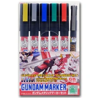 mr hobby gms121 gundam metallic marker set 6pcs gundam marker pen