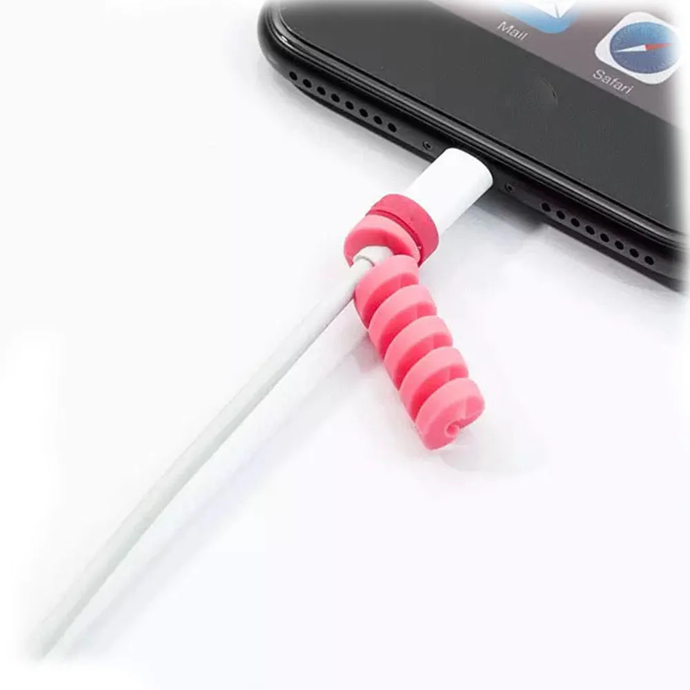 10 шт./упак. спиральный протектор кабеля линия передачи данных силиконовая