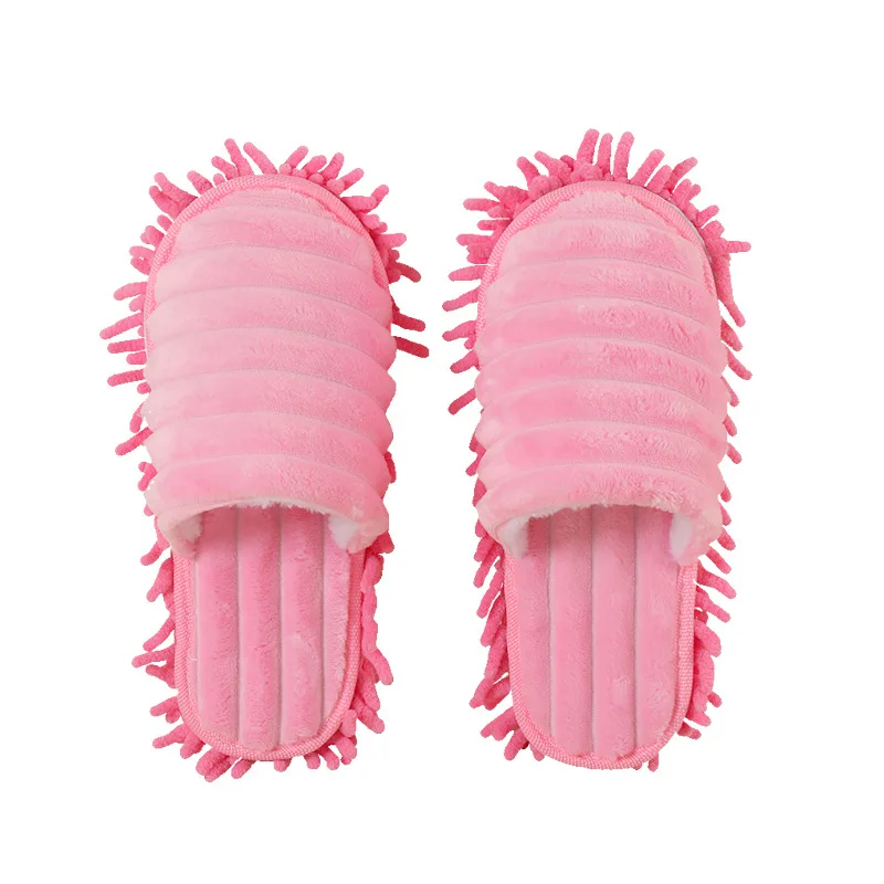 Washable Women Indoor Cleaning Slippers Chenille Dust Mop Slippers Household Home Slippers Lazy Quick House Floor Cleaning Shoes