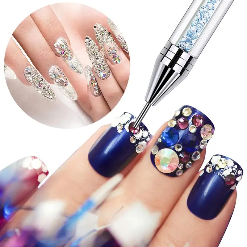 2 шт. стразы инструмент для раскрашивания сделай сам двухсторонние выбора ногтей
