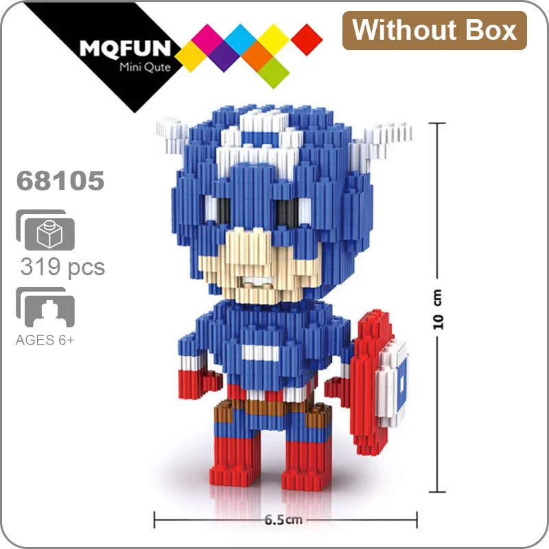 68105 Without Box Linkgo Мститель супер герой Железный человек Человек-паук танос фигурки мини строительный блок кирпичи Сборная модель обучающая игрушка - Цвет: 68105 Without Box