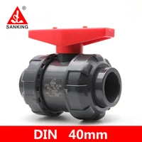 sanking 40mm upvc true ball valve union valve pvc garden irrigation water pipe connector fish tank adaptor