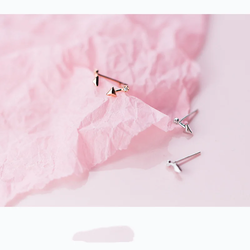 Trustdavis 100% Стерлинговое Серебро 925 пробы серьги гвоздики модные маленькие