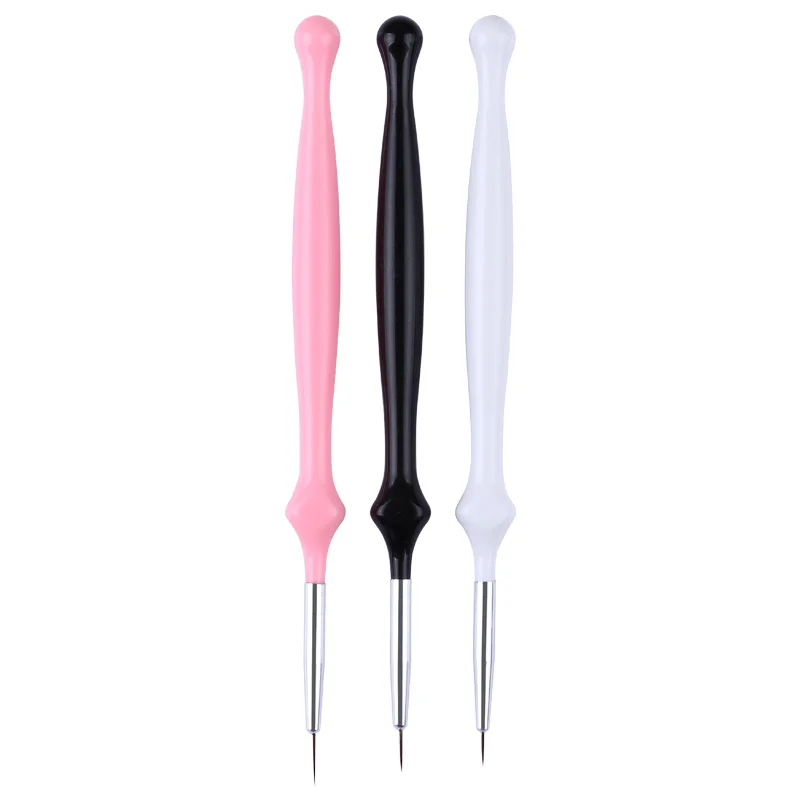 3Pcs Set 5 УФ-гель для ногтей, кисть для рисования, кисть для рисования, акриловая резьба, кисть для педикюра, маникюра, инструмент для дизайна ногтей, сделай сам, УФ-Гель-лак - Цвет: 3Pcs Set 5