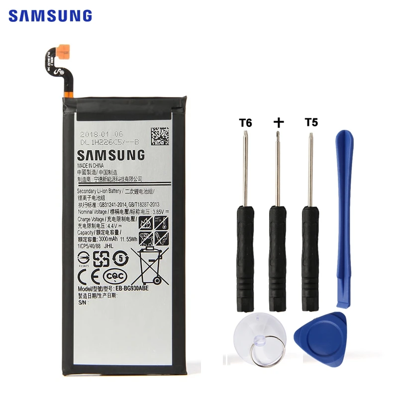 Samsung оригинальная замена Батарея EB-BG930ABE для samsung GALAXY S7 G930F G930A G9300 G9308 SMG9300 EB-BG930ABA 3000 мА-ч